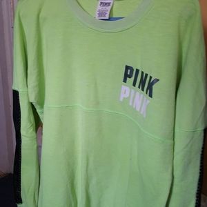 Lime Green PINK Long Sleeve Tee